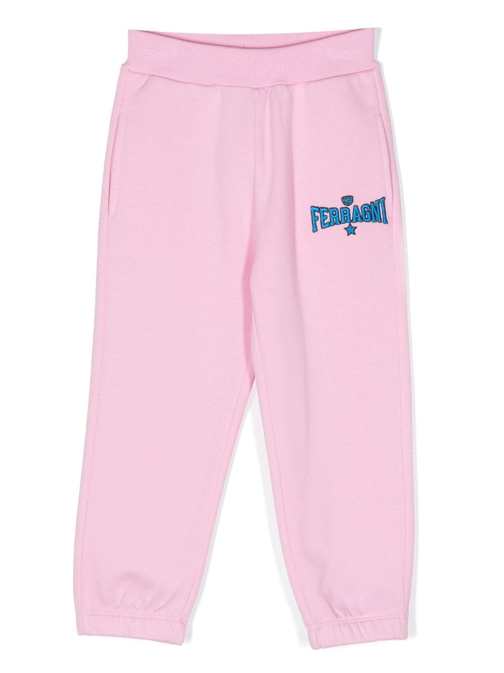 chiara ferragni kids pantalon de jogging à logo imprimé - rose