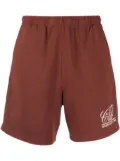 Sporty & Rich 94 Country Club Gym Short - Maroon/Cream - Brown