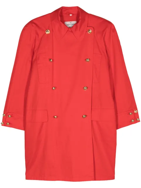 Valentino Garavani Pre-Owned 1980s VLogo-engraved trench coat