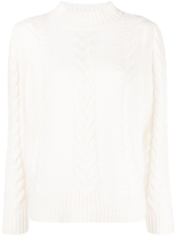 Claudie Pierlot cable knit wool blend Jumper Farfetch