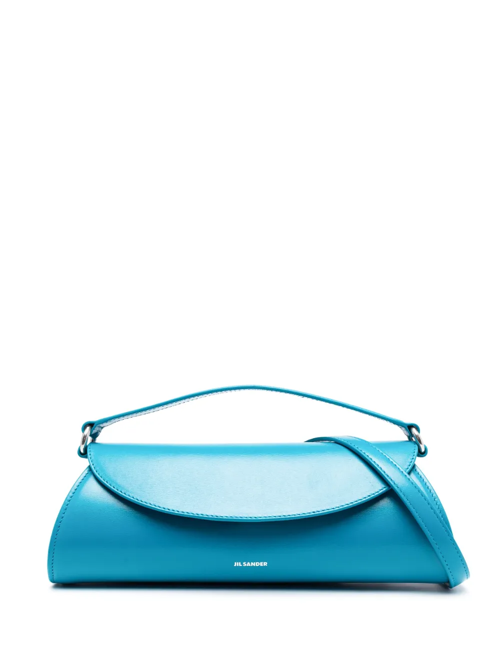 Shop Jil Sander Cannolo Shoulder Bag In Blau