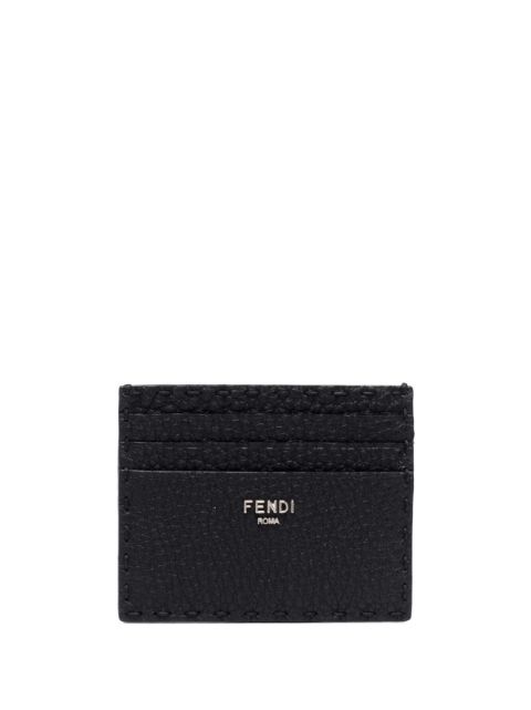 FENDI logo-lettering leather cardholder