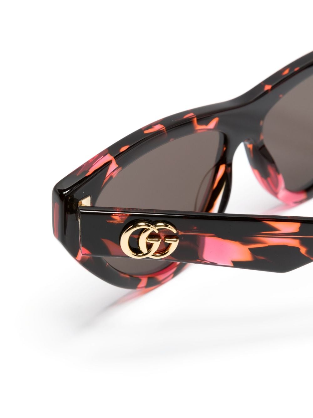 Shop Gucci Tortoiseshell Cat-eye Sunglasses In Pink