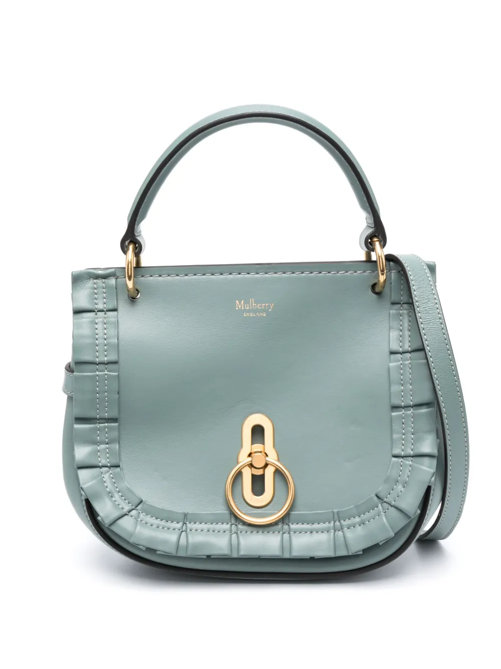 Pre-owned Mulberry Small Amberley Two-way Bag In Grey