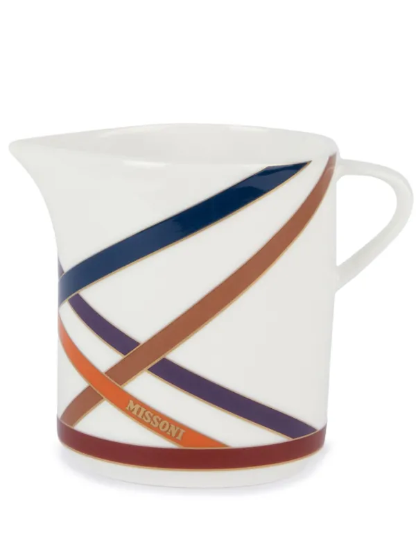 Missoni Home Nastri Geometric-print Creamer in White