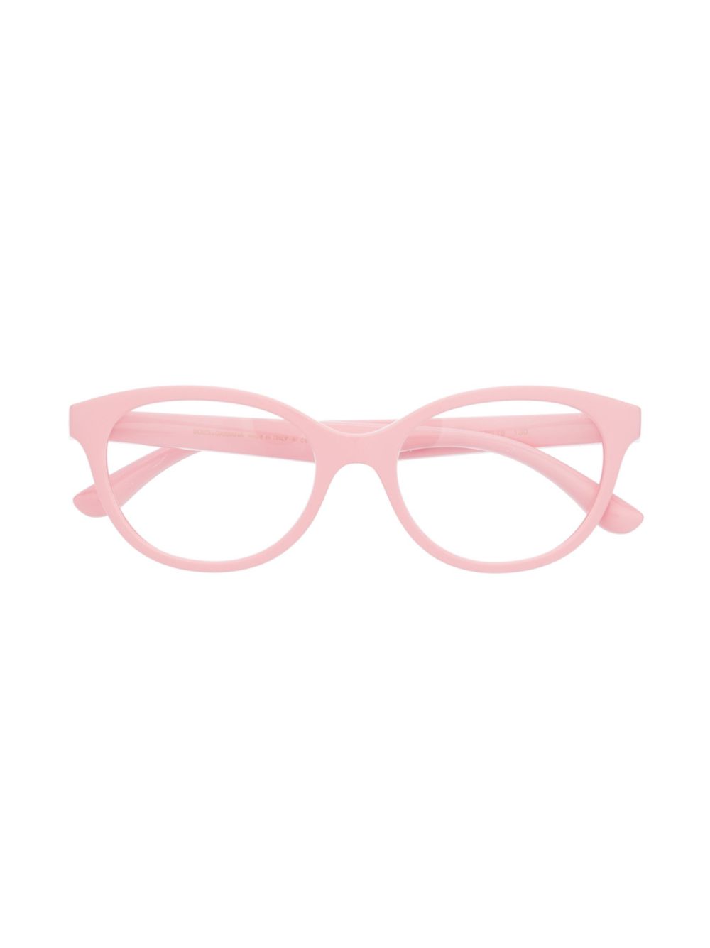 Dolce & Gabbana Kids logo-embossed round-frame glasses - Pink