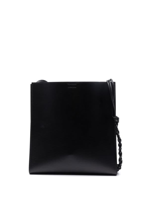 Jil Sander Medium Leather Case Shoulder Bag Black