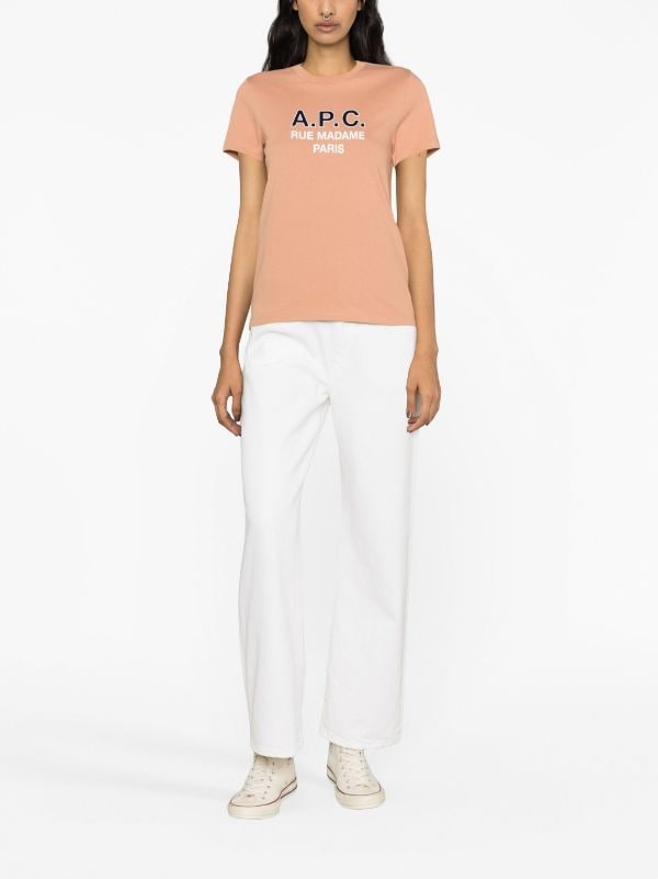 A.P.C. Madame logo-print Cotton T-shirt - Farfetch