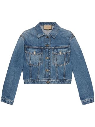 Gucci Cropped Denim Jacket - Farfetch