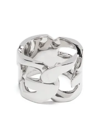 Givenchy ID engraved-logo Ring | Silver | FARFETCH IN
