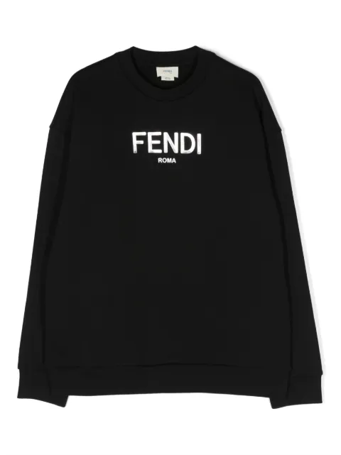Fendi Kids logo-print crew-neck sweatshirt