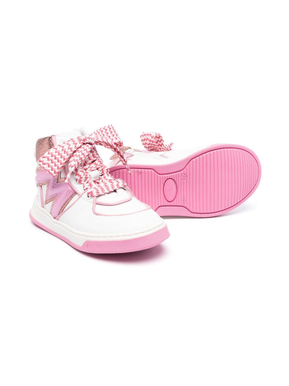 Monnalisa Sneakers verfraaid met glitter - Roze