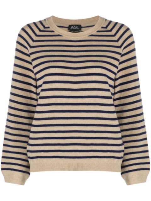 A.P.C. Lilas striped wool jumper Women