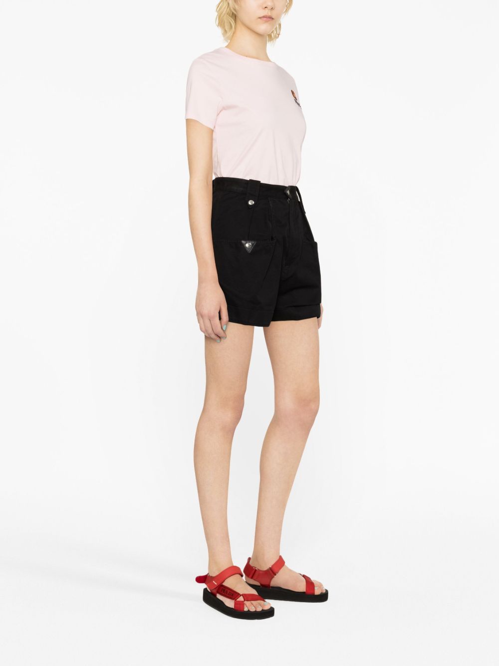 Shop Kenzo Boke Flower Embroidered Cotton T-shirt In Pink