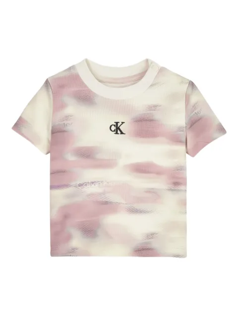 Calvin Klein Kids playera manga corta con motivo tie-dye
