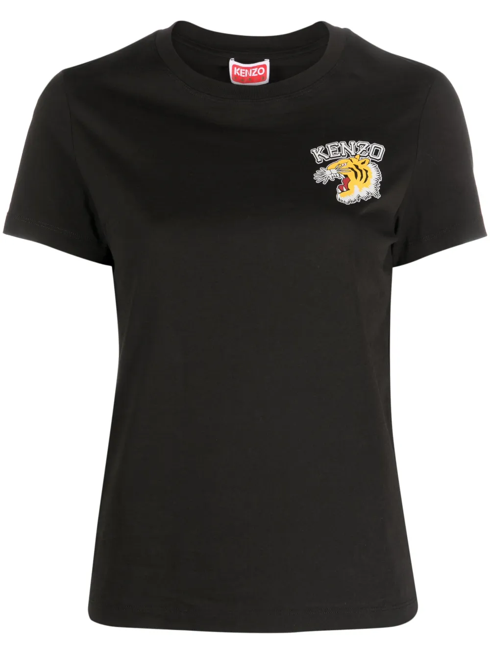 Shop Kenzo Logo-print Cotton T-shirt In Black