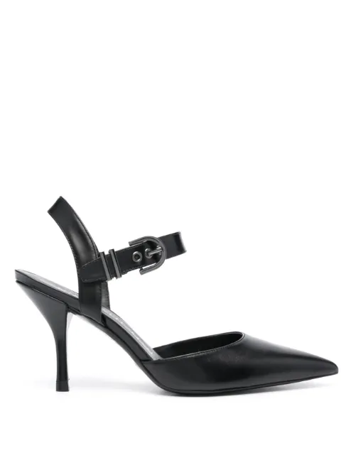 Stuart Weitzman 85mm pointed-toe leather pumps