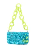 Germanier two-tone bead-embellished shoulder bag - Blue