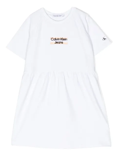 Calvin Klein Kids logo-embroidered dress