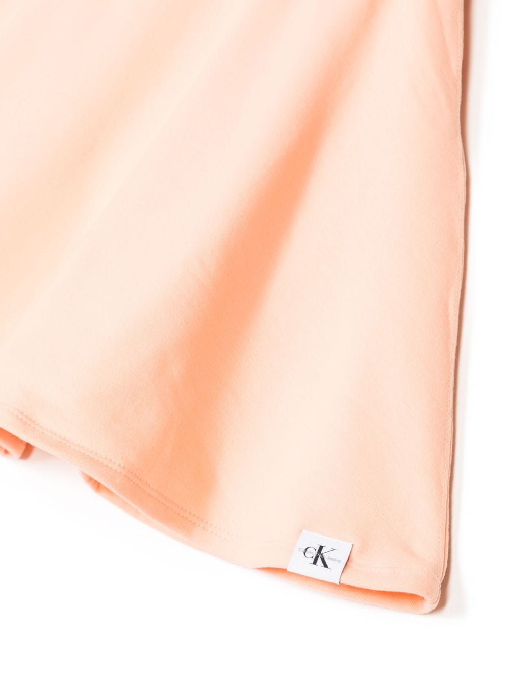 Shop Calvin Klein Logo-patch Flared Mini Skirt In Orange