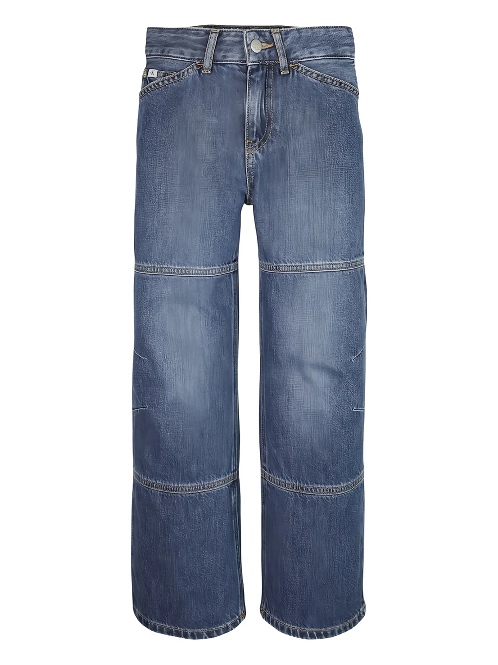 Calvin Klein Kids panelled skater jeans - Blu