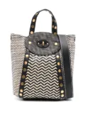 Zanellato woven-wicker zig-zag pattern tote bag - Black