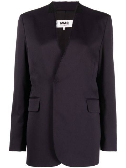 MM6 Maison Margiela raw-edge single-breasted blazer Women