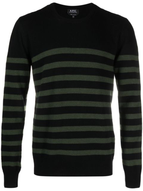 A.P.C. striped wool jumper Men