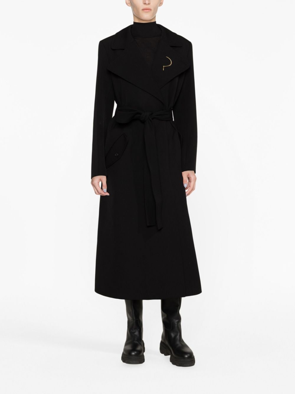 belted virgin wool coat