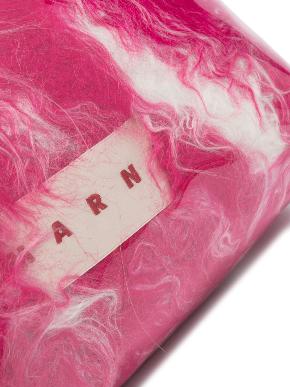 Shop Marni Covered-shearling Tote Bag In Pink