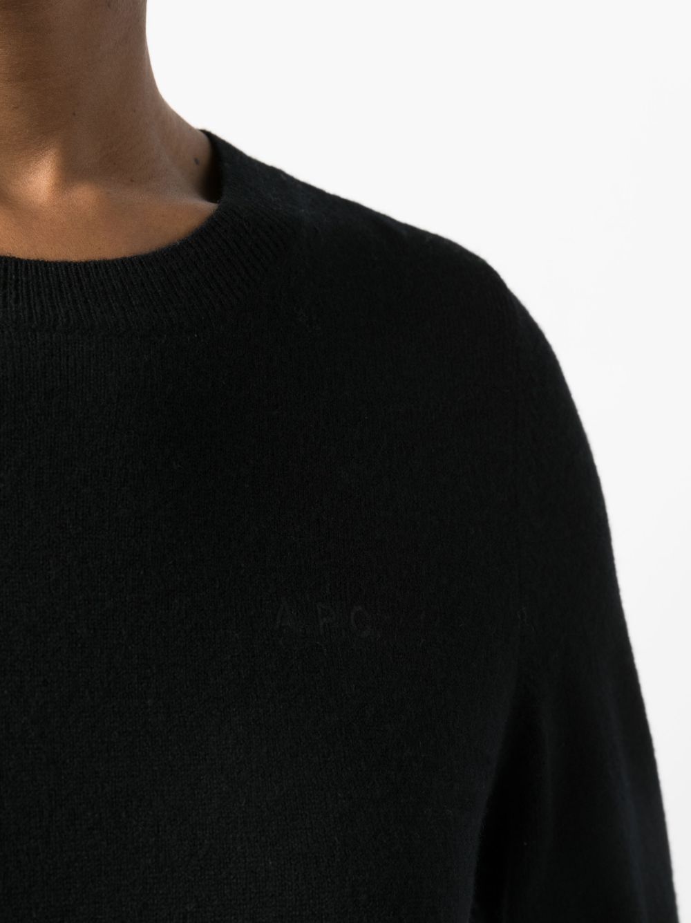 A.P.C. logo-embroidered virgin-wool jumper Women