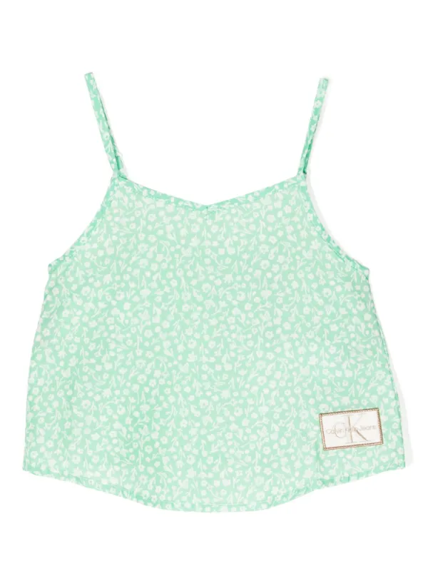 Calvin Klein Kids floral-print Tank Top Green FARFETCH AZ