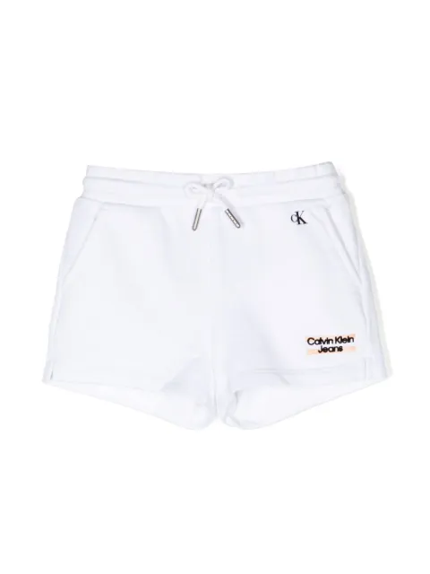 Calvin Klein Kids logo-embroidered cotton shorts