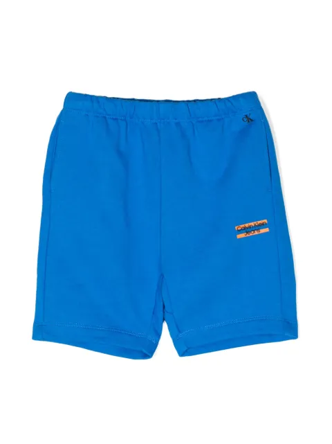 Calvin Klein Kids logo-print cotton track shorts