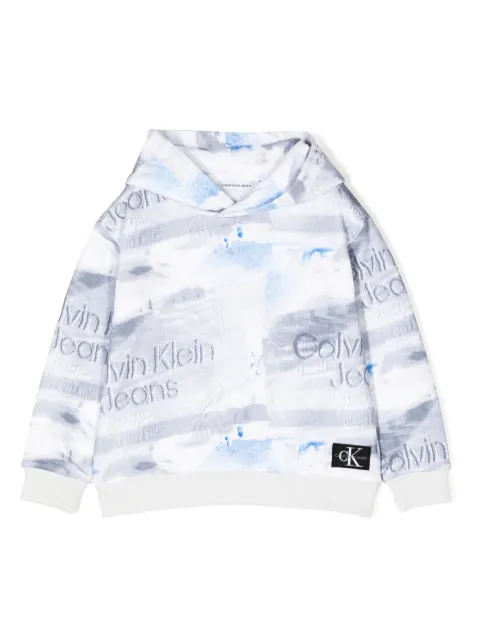 Calvin Klein Kids logo-patch detail hoodie