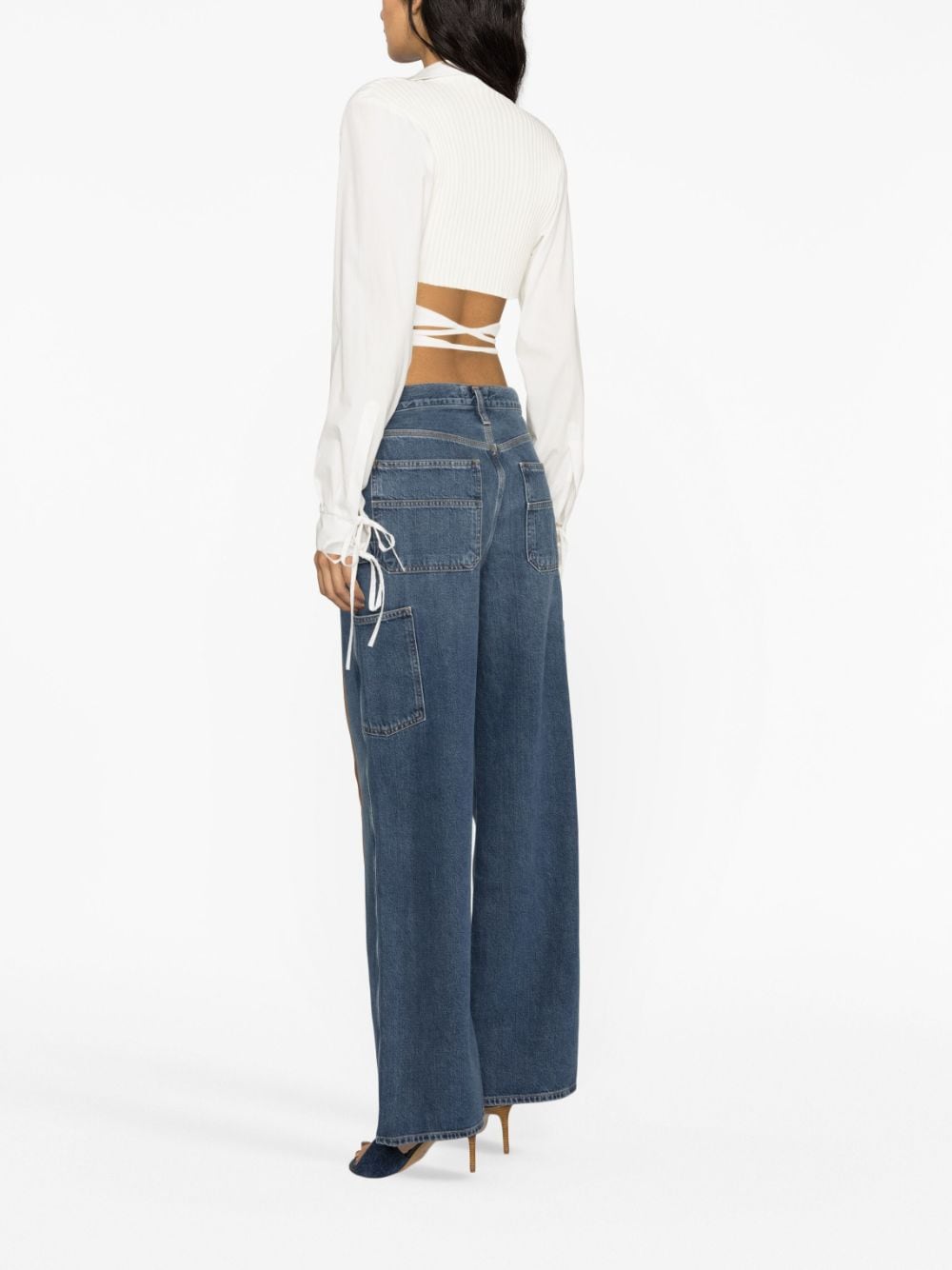 Dara mid-rise wide-leg jeans in blue - Agolde