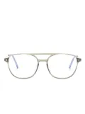 TOM FORD Eyewear thin-arms pilot-frame glasses - Grey