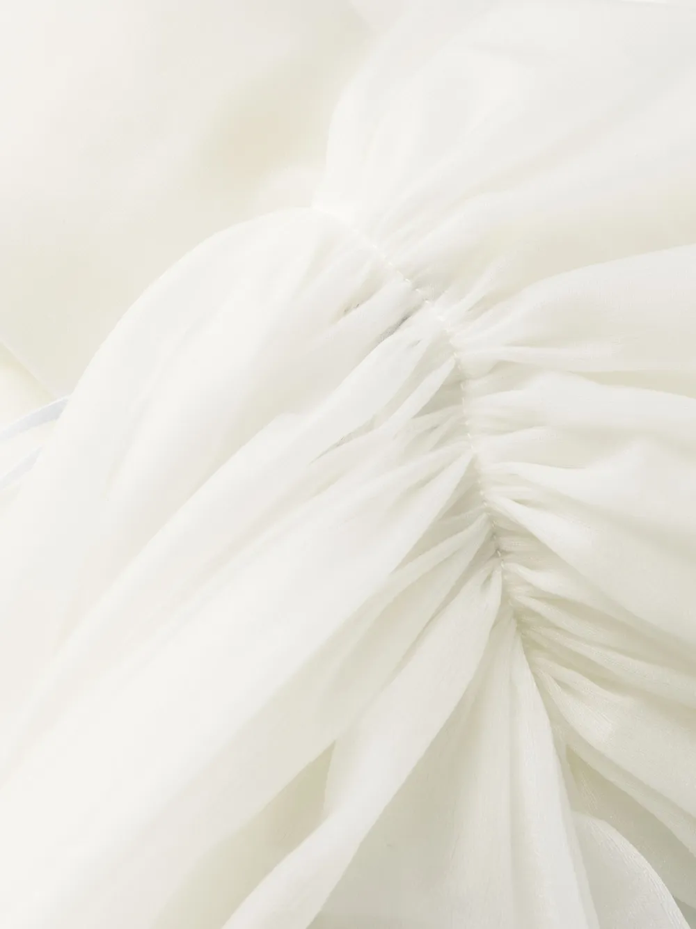 Mugler One-shoulder Sheer Pareo In White