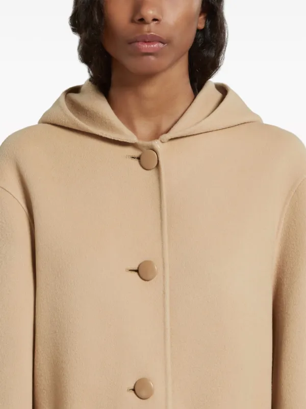 Marni ベルテッド フーデッドコート | ニュートラル | FARFETCH JP