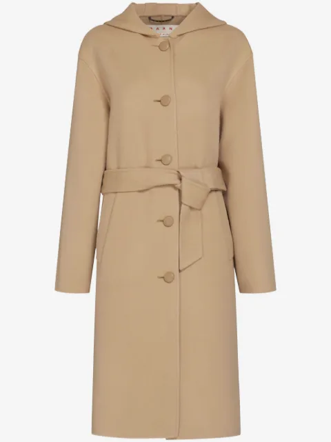 Marni belted hooded coat