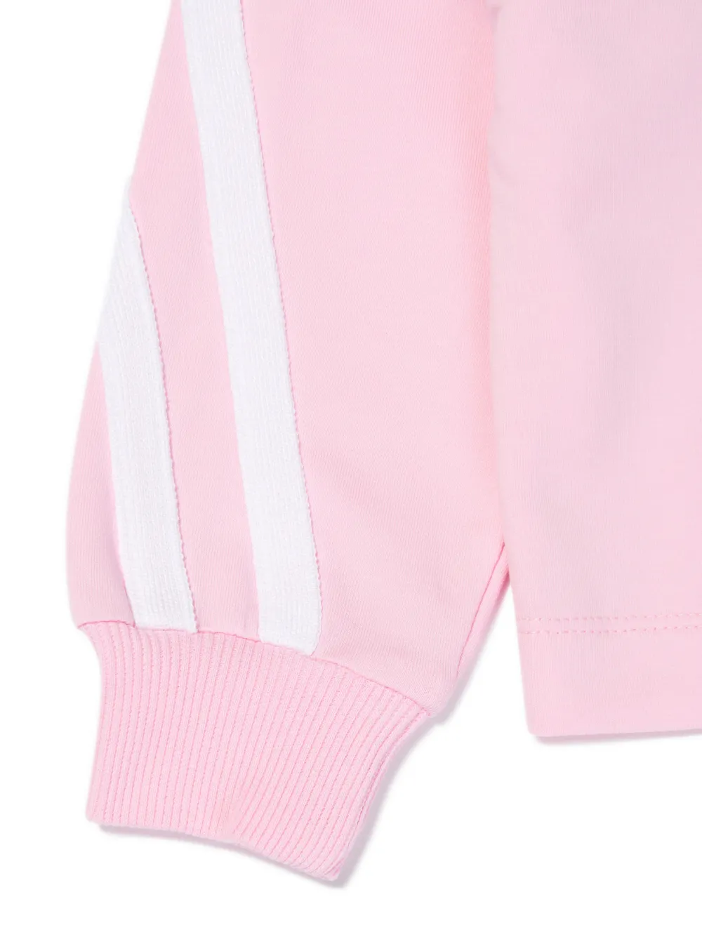 Monnalisa Crystal-embellished Logo-print Sweatshirt In Pink