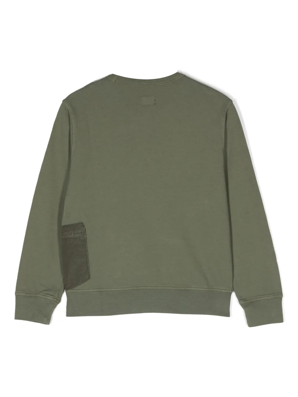 C.P. Company Kids logo-print cotton sweatshirt - Groen