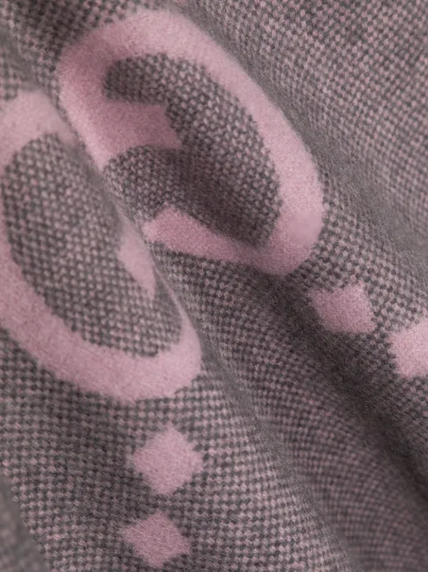 Gucci Pashmina Con Motivo GG En Jacquard Farfetch