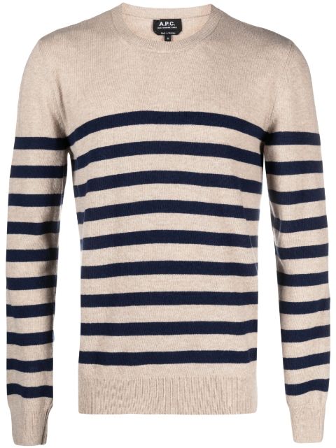 A.P.C. striped wool jumper Men