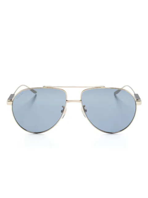 Gucci Eyewear logo-debossed pilot-frame sunglasses