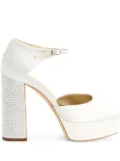 Giuseppe Zanotti embellished heel platform pumps - White