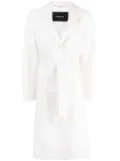 Kiton belted cashmere trench coat - White