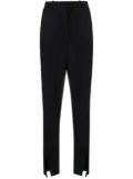 Balmain split-hem virgin wool tapered trousers - Black