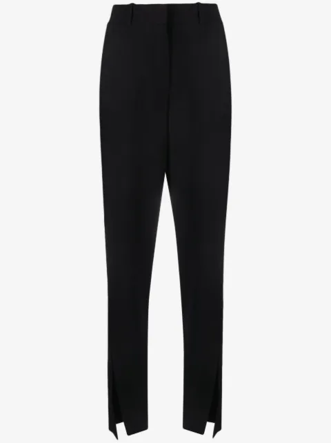 Balmain split-hem virgin wool tapered trousers