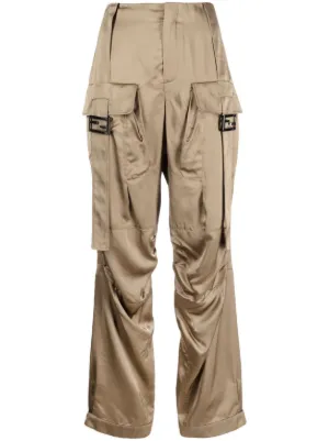 パンツ FENDI Women Straight Pants FLP852 AT20F08QQ Beige Fendi Pants for Women SS25 | GIGLIO.COM
